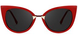 Jacqueline Cat Eye Red Sunglasses0