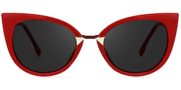 Jacqueline Cat Eye Red Sunglasses0