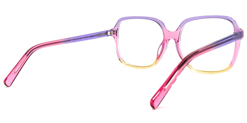 Lollipop Square Purple-Yellow Glasses | Zeelool Glasses4
