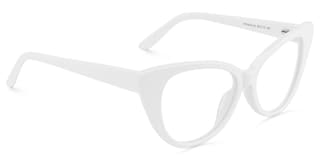 Cindy Cat Eye White Glasses3