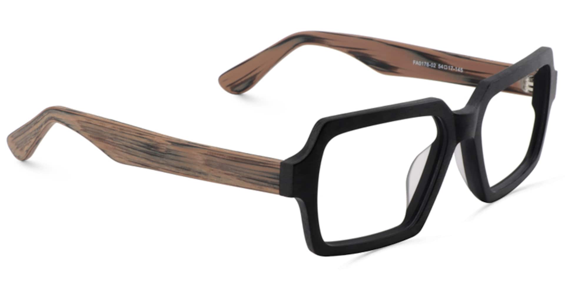 Arthur Geometric Black Glasses | Zeelool Glasses3