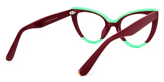 Claudette Cat Eye Burgundy Glasses7