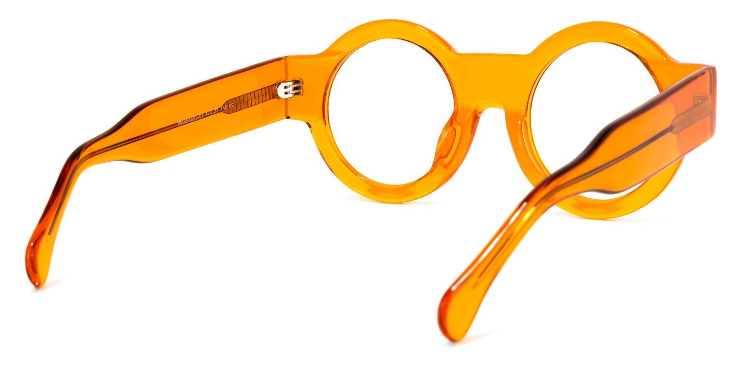 Hardnett Round Orange Glasses | Zeelool Glasses4