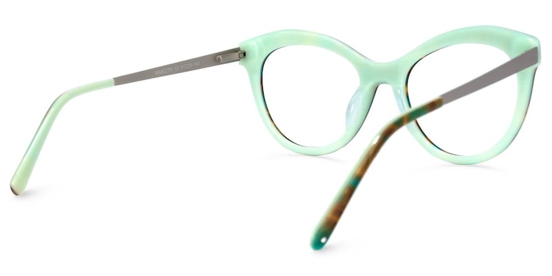 Mileva Cateye Green-Floral Glasses | Zeelool Glasses4