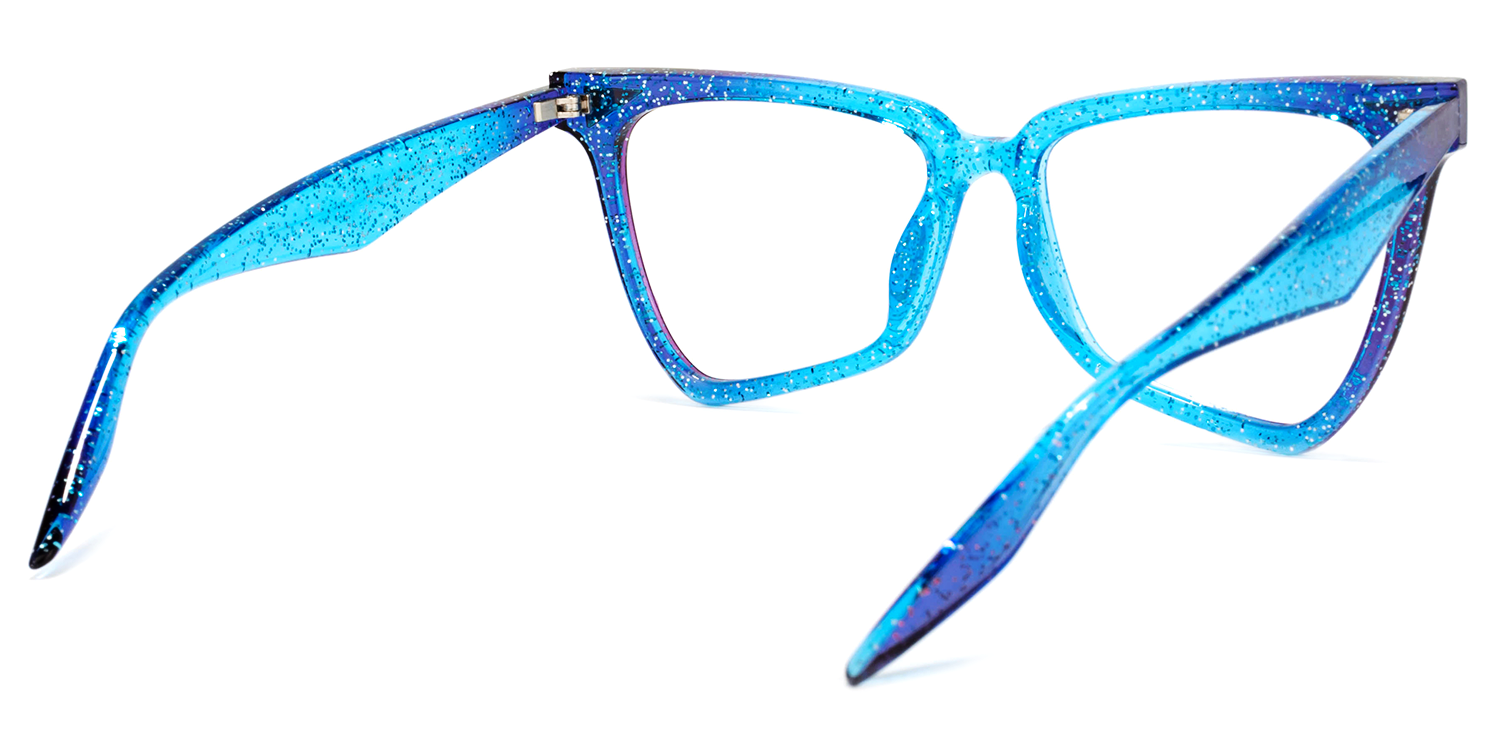 Cicely Geometrical Blue Eyeglasses | Zeelool Glasses5