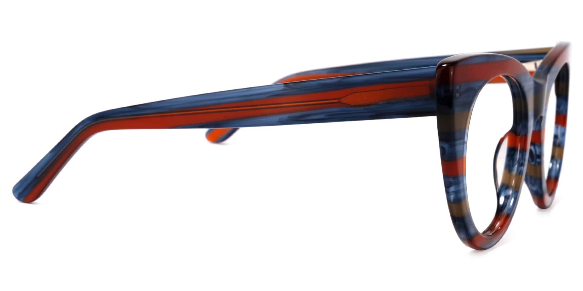 Aronia Cateye Blue-Red Glasses | Zeelool Glasses3