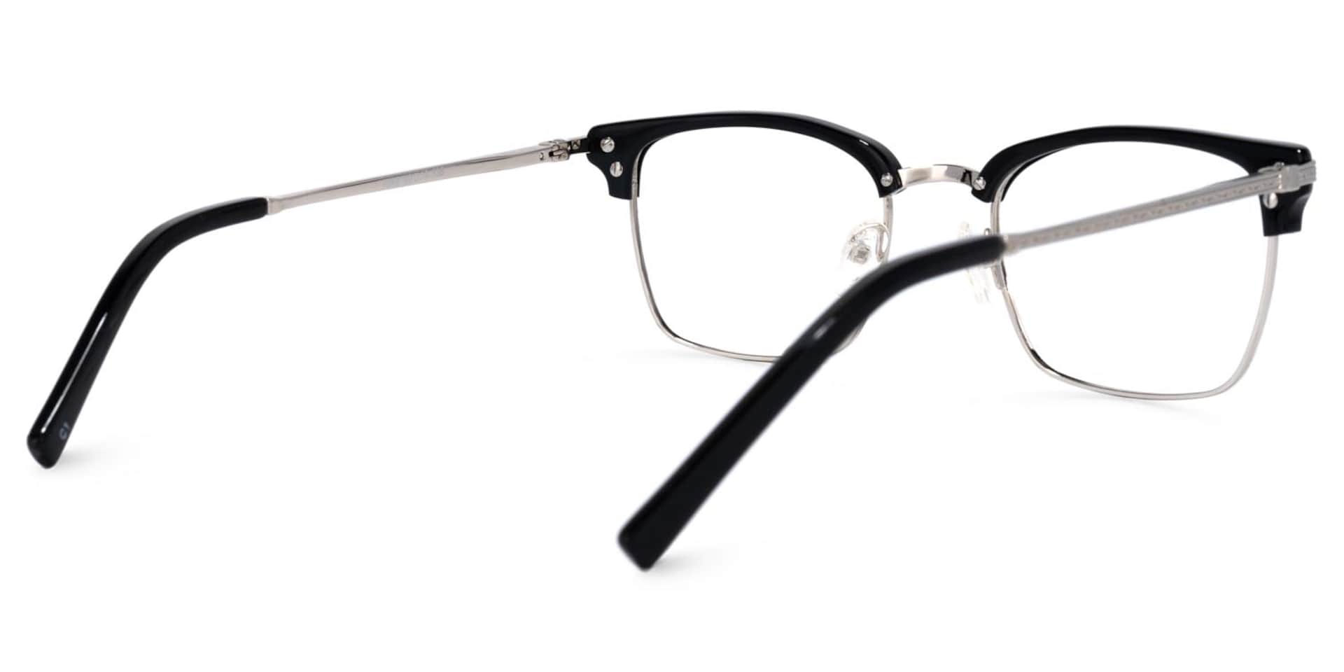Simmons Browline Black Glasses | Zeelool Glasses4