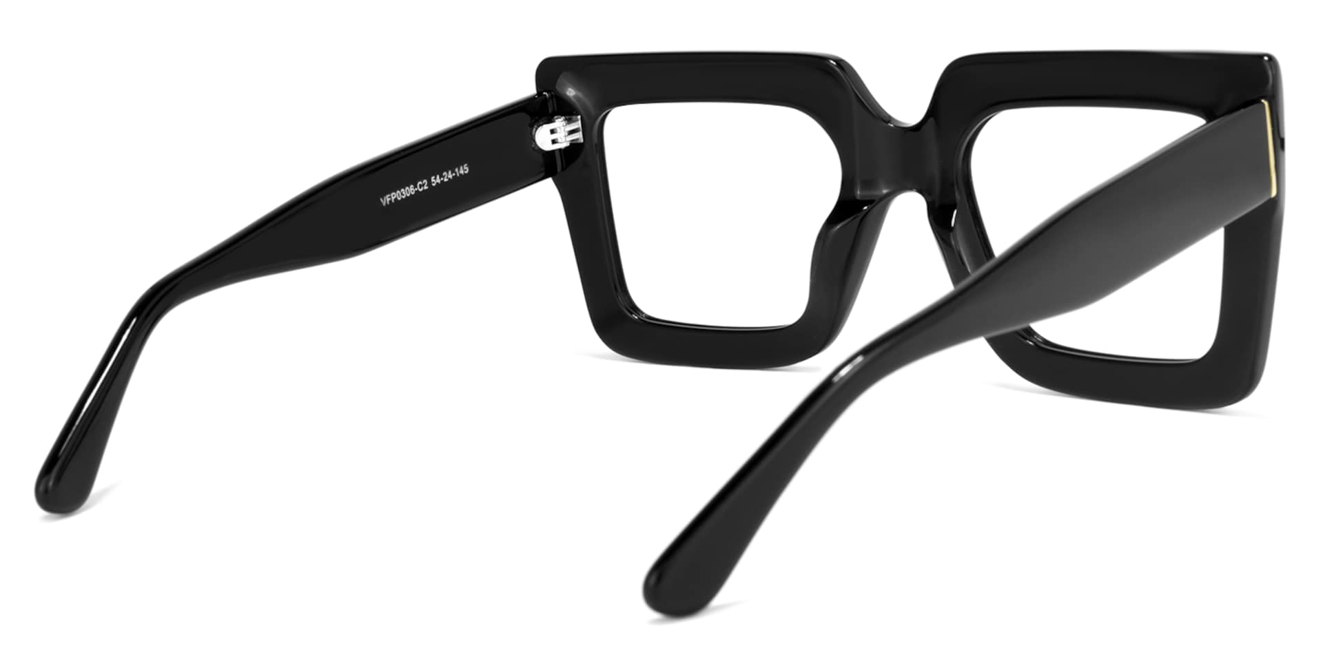 Brandon Square Black Glasses | Zeelool Glasses4
