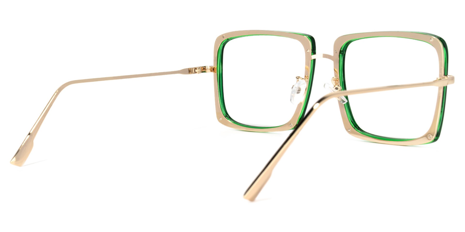 Ashe Square Green Glasses | Zeelool Glasses4