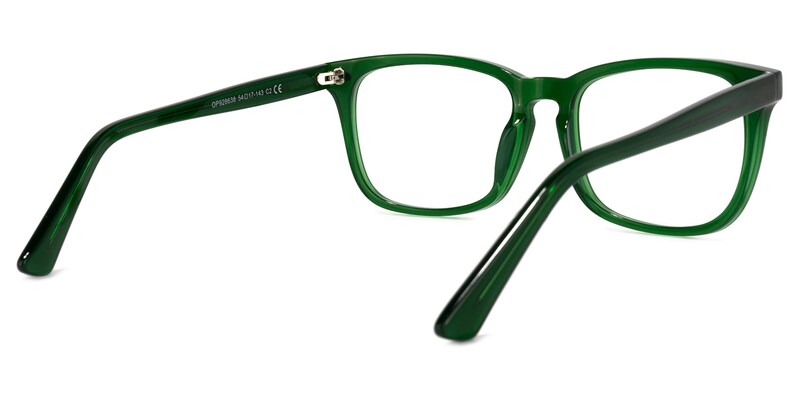 Noel Rectangle Dark-Green Glasses | Zeelool Glasses3