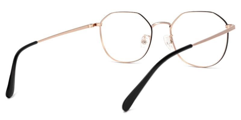 Thompson Geometric Black Glasses | Zeelool Glasses4