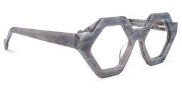 Barreto Geometric Gray Glasses2