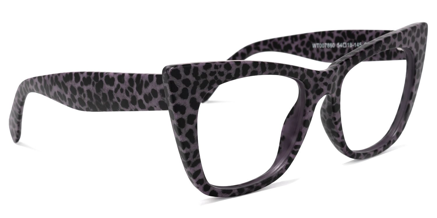 Fuller Cateye Purple-Leopard Glasses | Zeelool Glasses2
