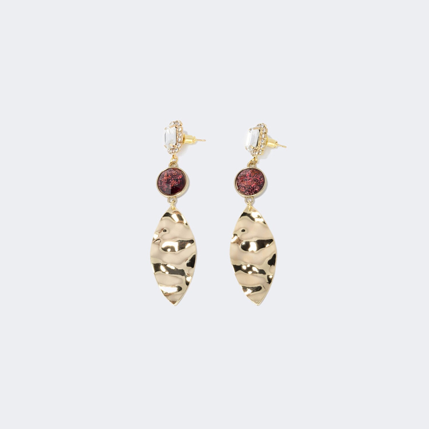 Brilliant Leaf Shape Gold Earrings | Zeelool Glasses1