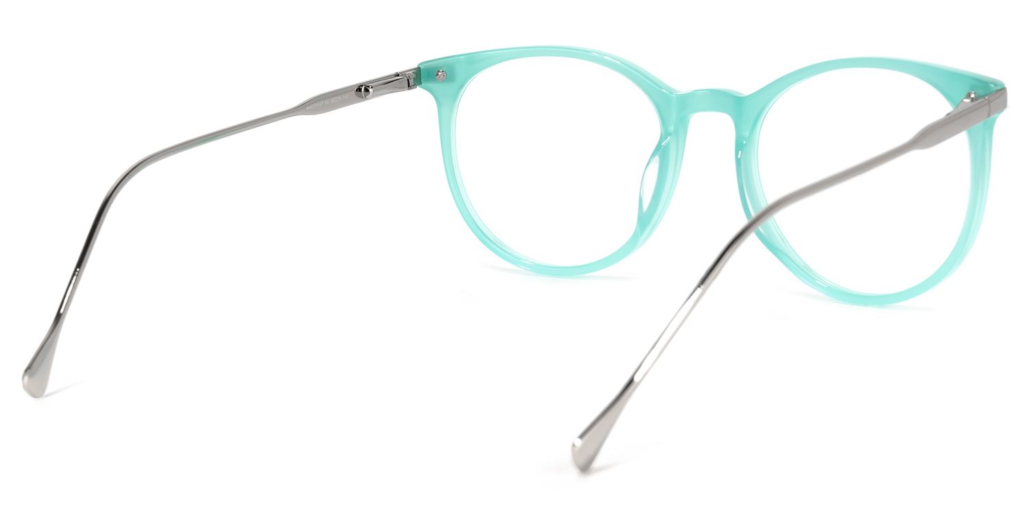 Lenid Round Light-Green Glasses | Zeelool Glasses3