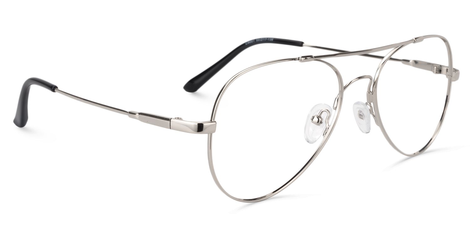 Aviator Silver Glasses | ZEELOOL Canada2