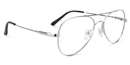 Chaima Aviator Silver Glasses2