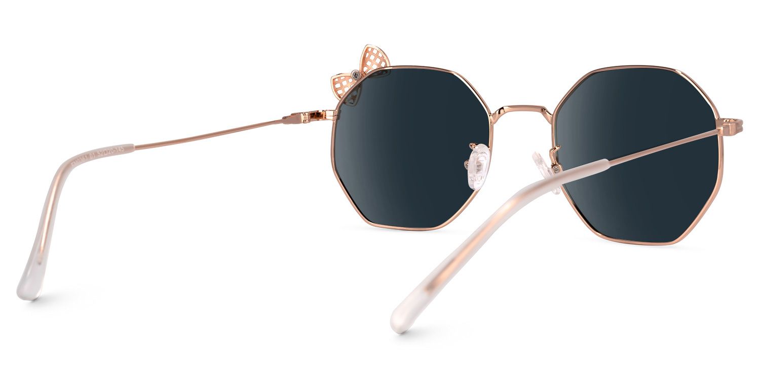Kaitlyn Geometric Rose-Gold Sunglasses | Zeelool Glasses3