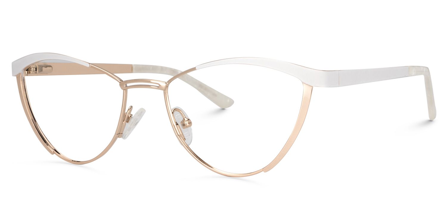 Sydney Cat Eye Gold Eyeglasses and Metal Frames2