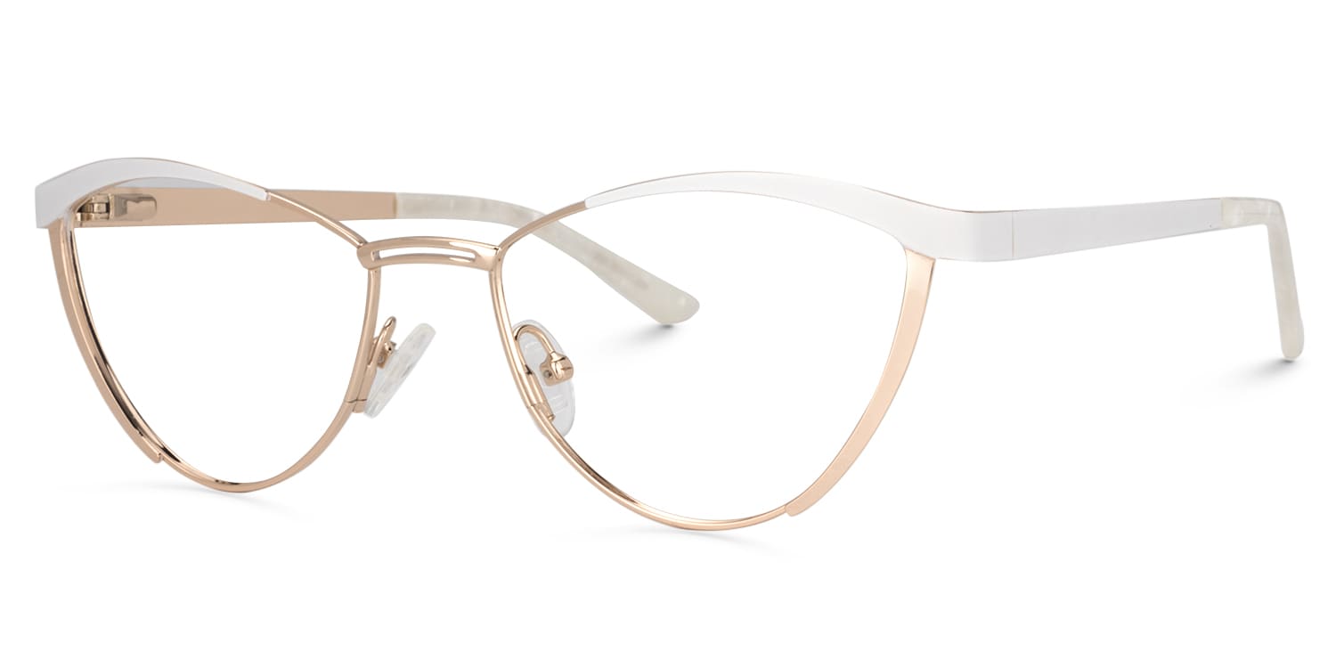 Sydney Cat Eye Gold Eyeglasses and Metal Frames2