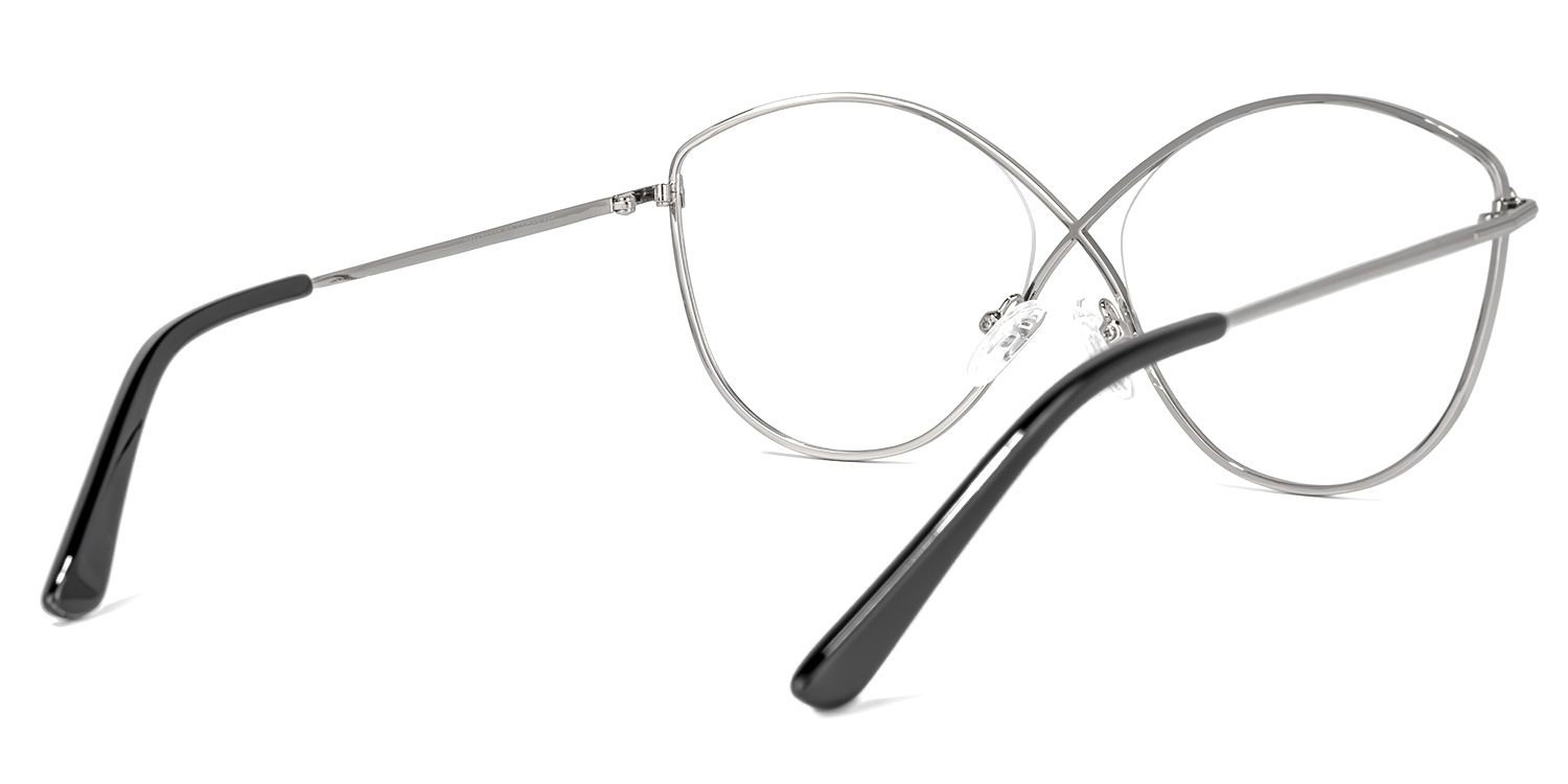 Garcia Geometric Silver Glasses | Zeelool Glasses3
