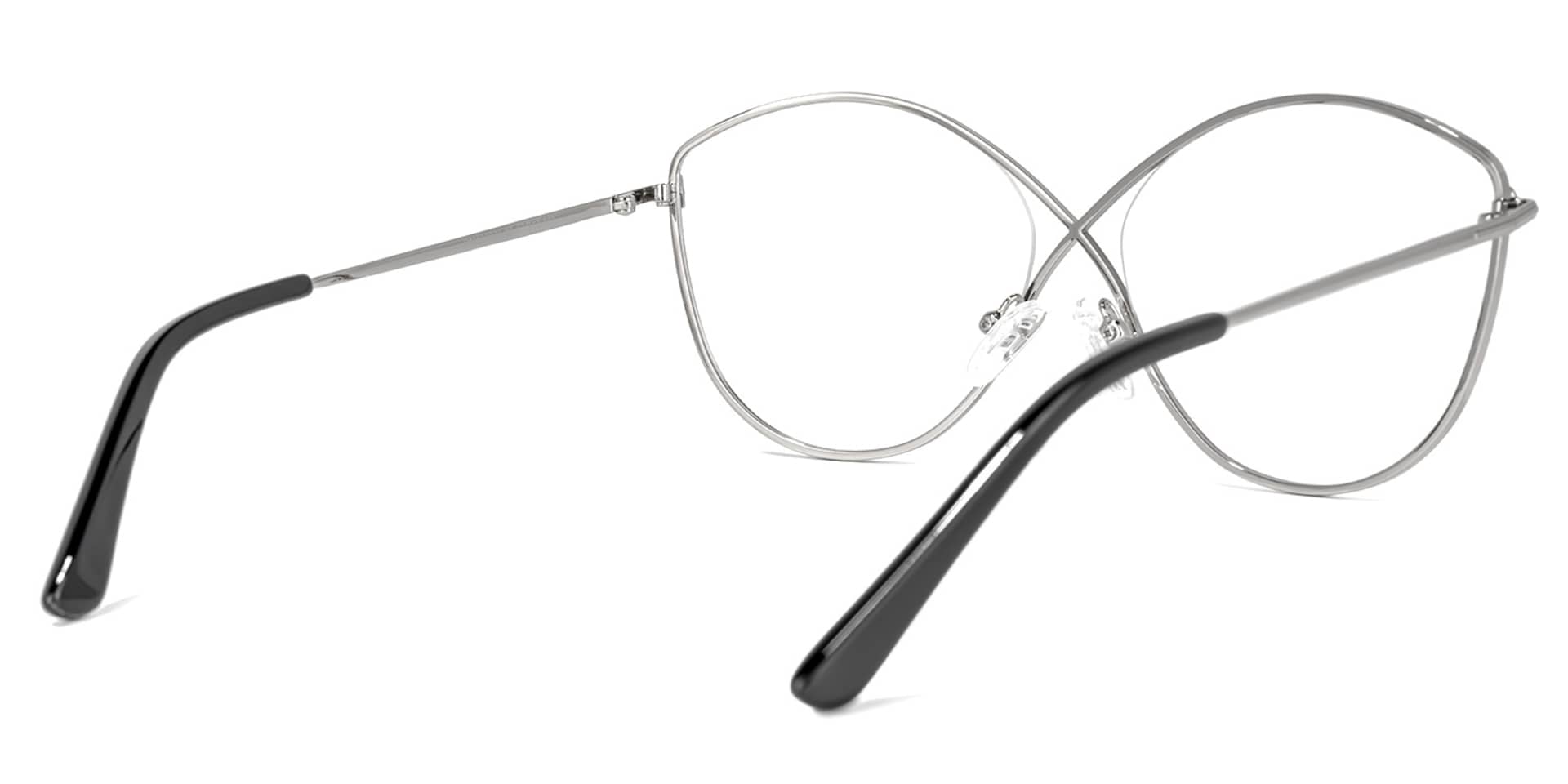 Garcia Geometric Silver Glasses | Zeelool Glasses3
