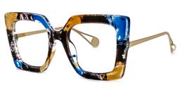 Qatar Square Blue/Black Glasses1