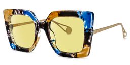 Qatar Square Blue/Black Sunglasses1
