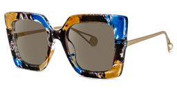 Qatar Square Blue/Black Sunglasses1