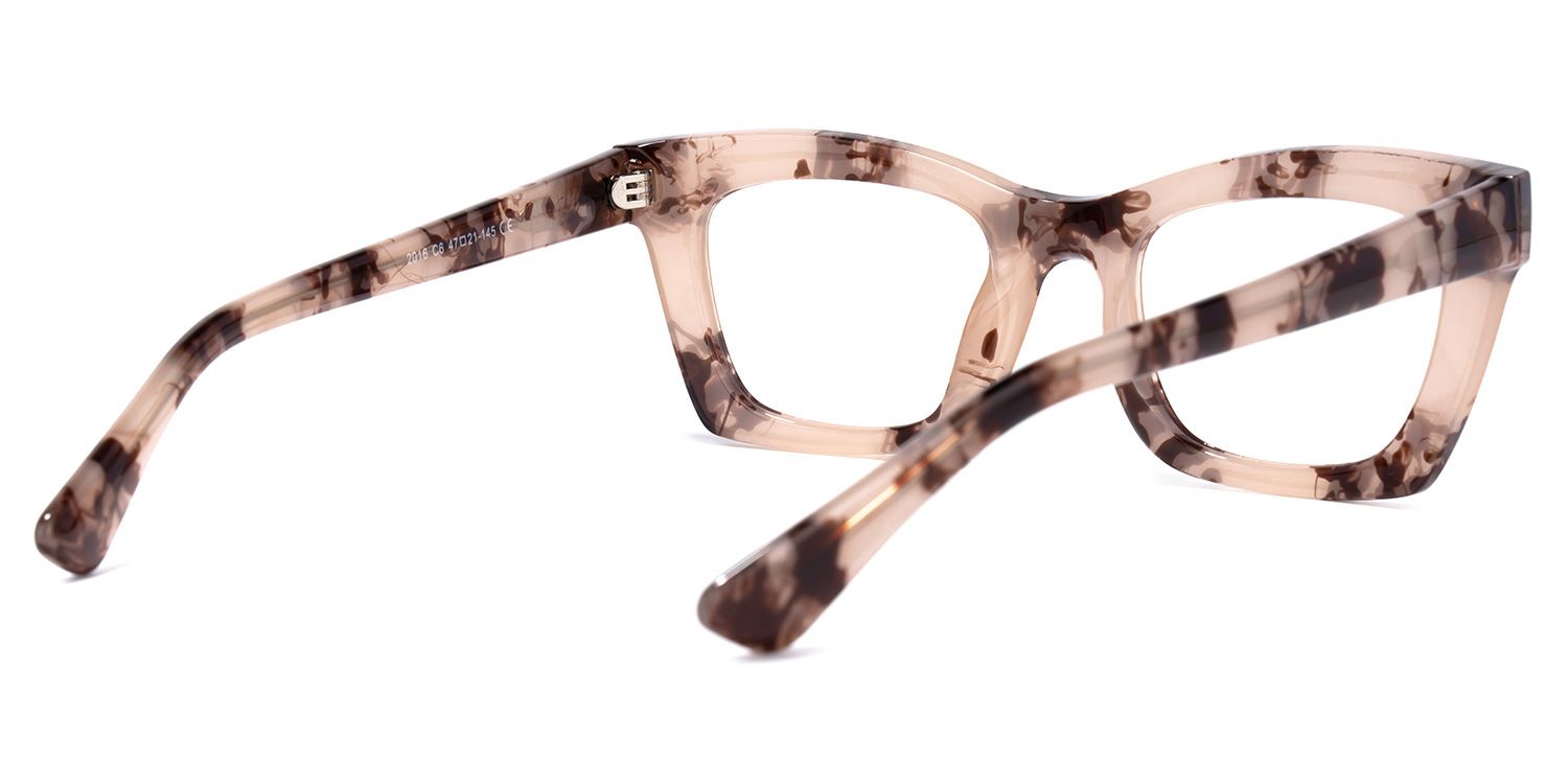 Vargas Square Pink-Floral Glasses | Zeelool Glasses3