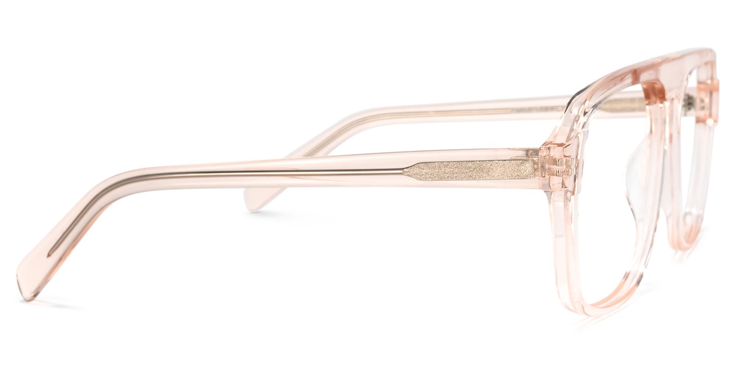 Shane Geometric Champagne Glasses | Zeelool Glasses2