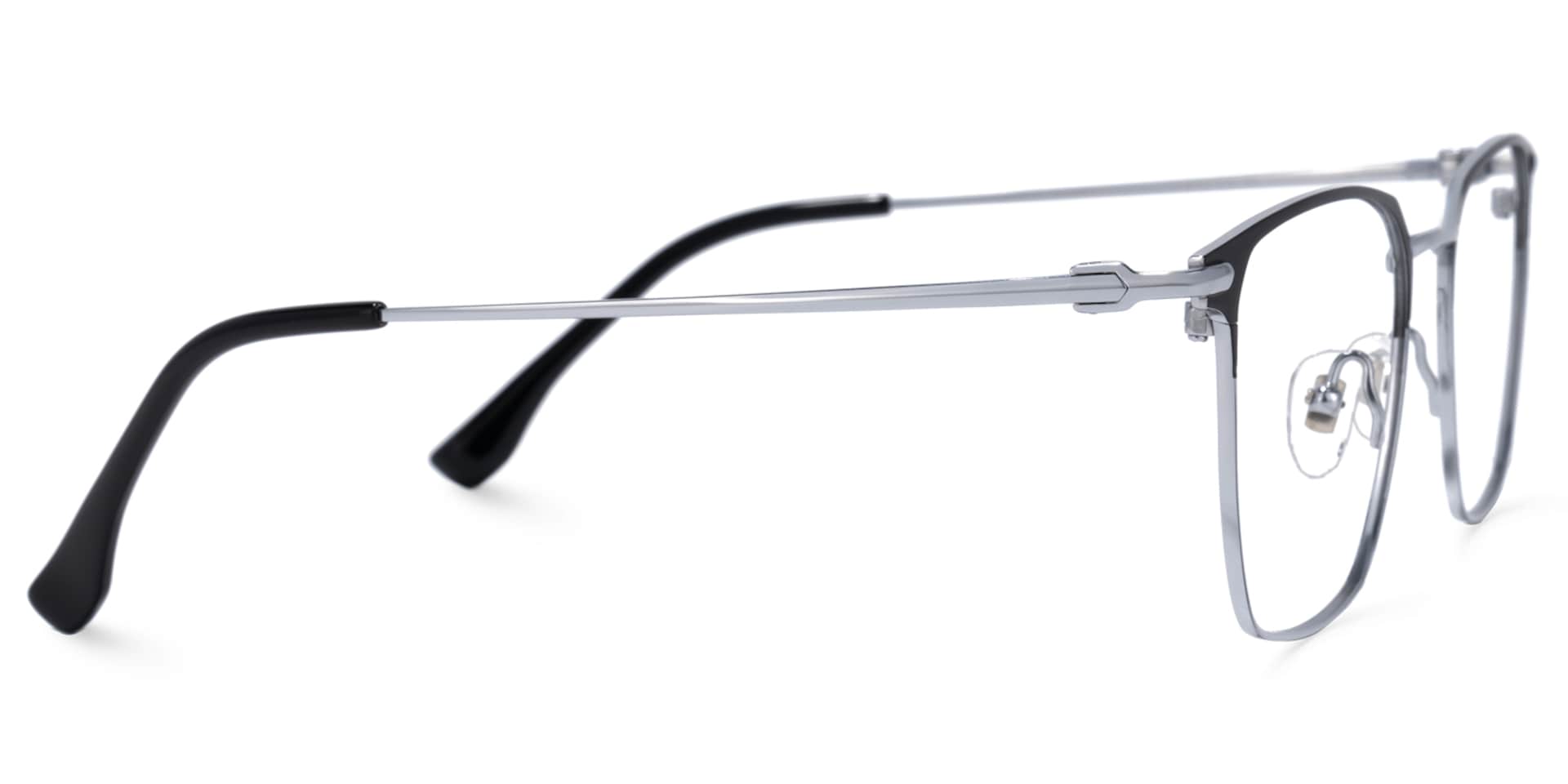 Campos Square Silver Glasses | Zeelool Glasses2