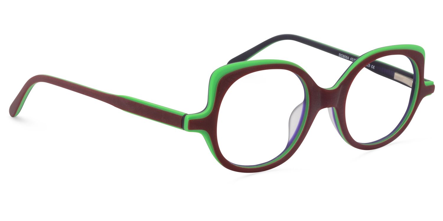 Round Dark-Red Glasses | Zeelool Glasses3