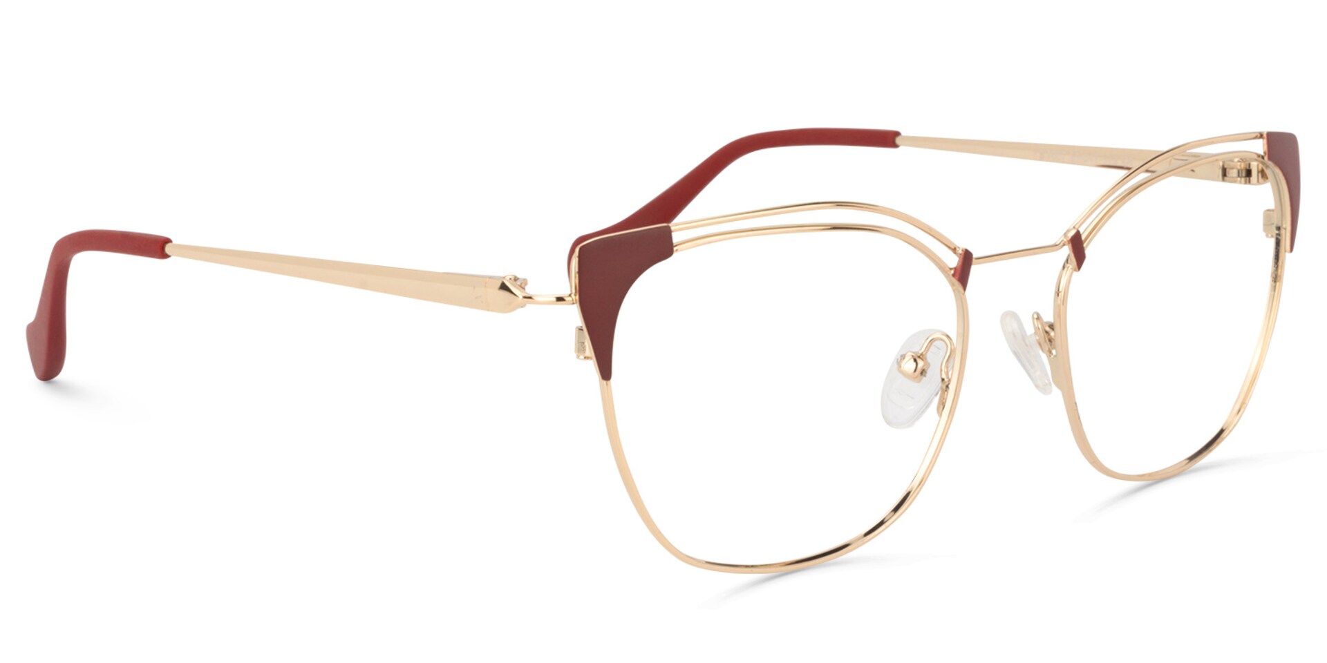 Square Dark-Red Glasses | Zeelool Glasses3