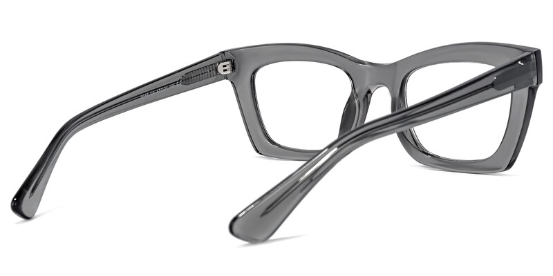 Vargas Square Gray Glasses | Zeelool Glasses3