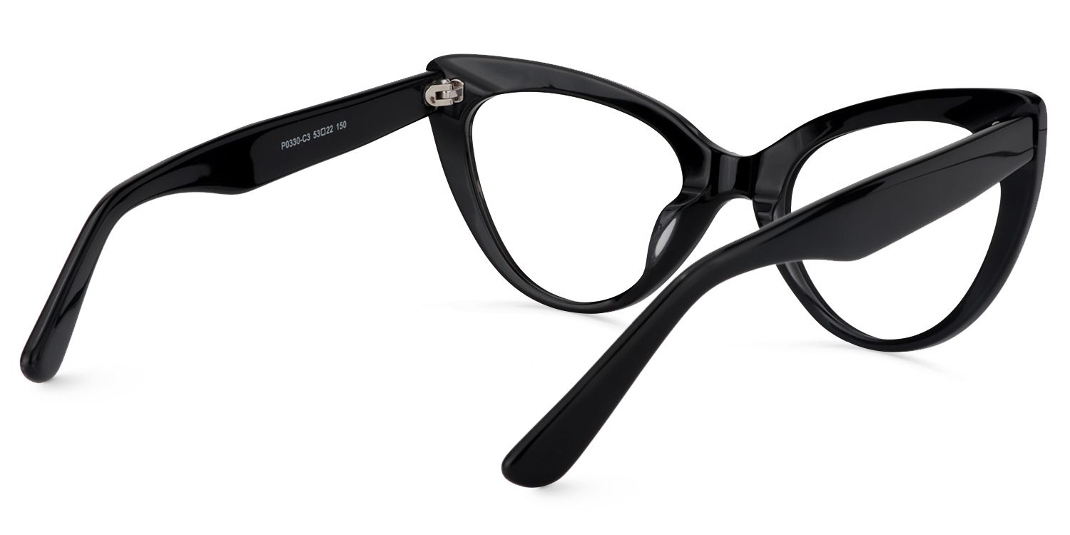 Claudette Cat Eye Black Glasses | Zeelool Glasses4