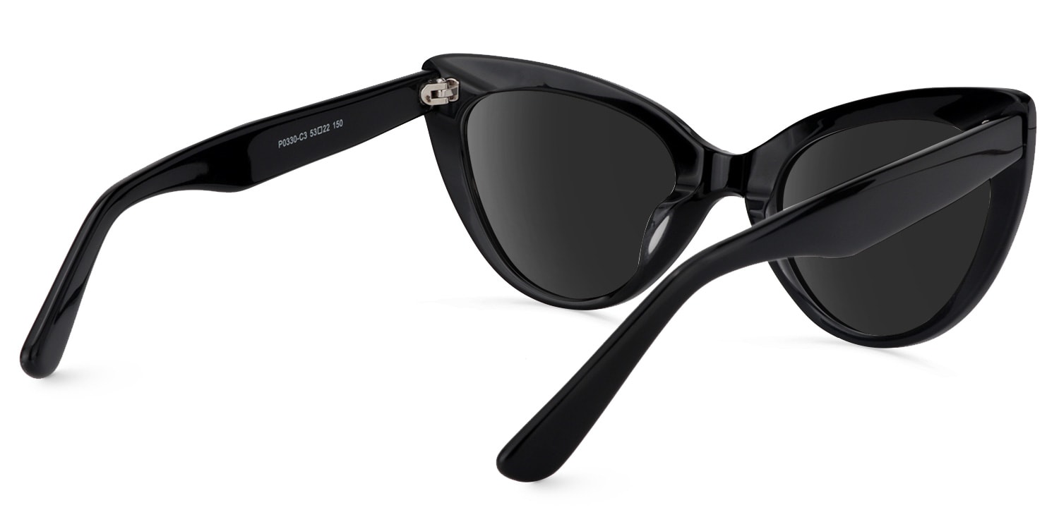 Claudette Cat Eye Black Sunglasses3