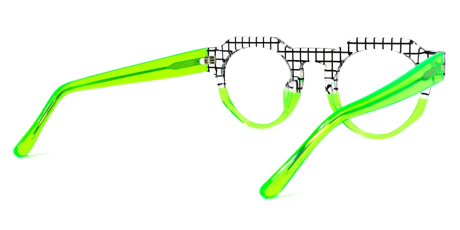 Karla Geometric Green Glasses | Zeelool Glasses4