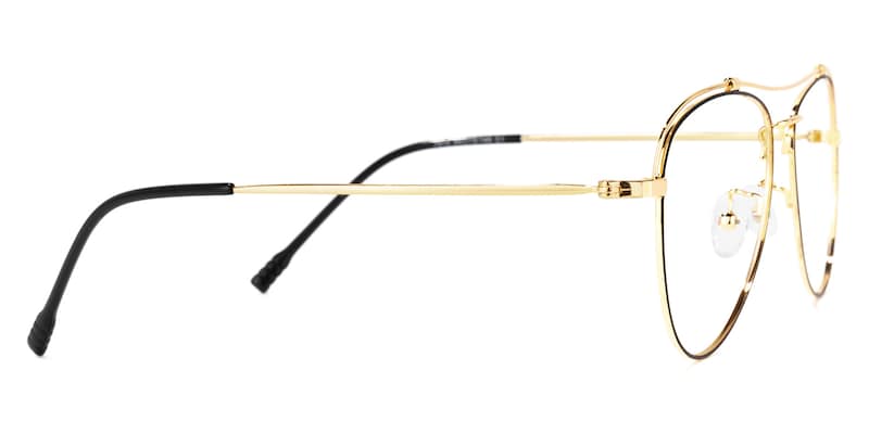 Terica Aviator Black-Gold Glasses | Zeelool Glasses2