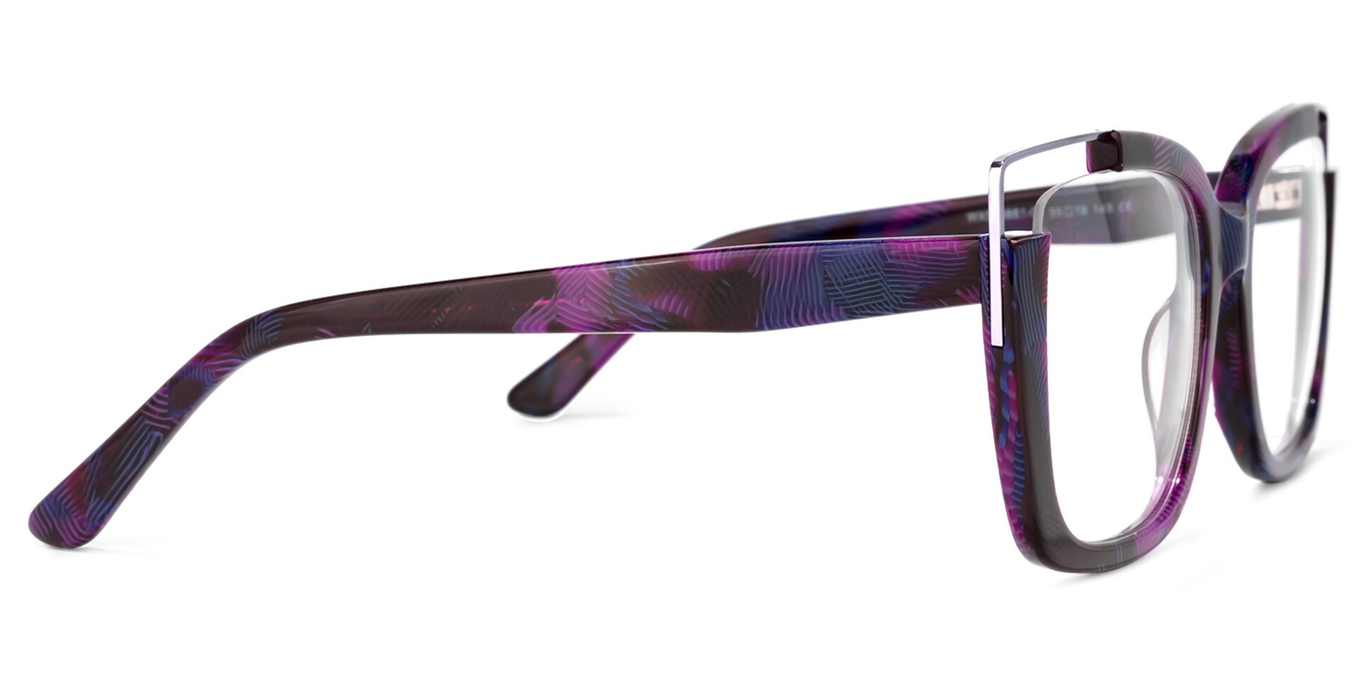 Dortch Square Purple-Floral Frame Glasses | Zeelool2