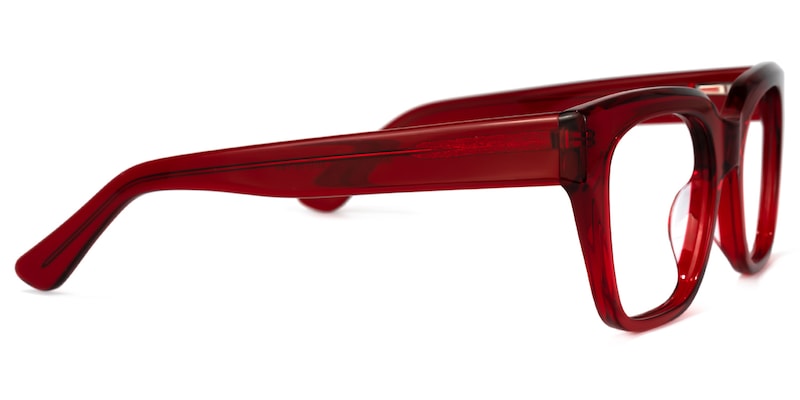 Braxton Square Red Glasses | Zeelool Glasses2