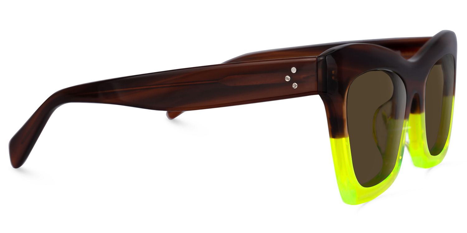 Benitez Square Green Sunglasses | Zeelool Glasses2