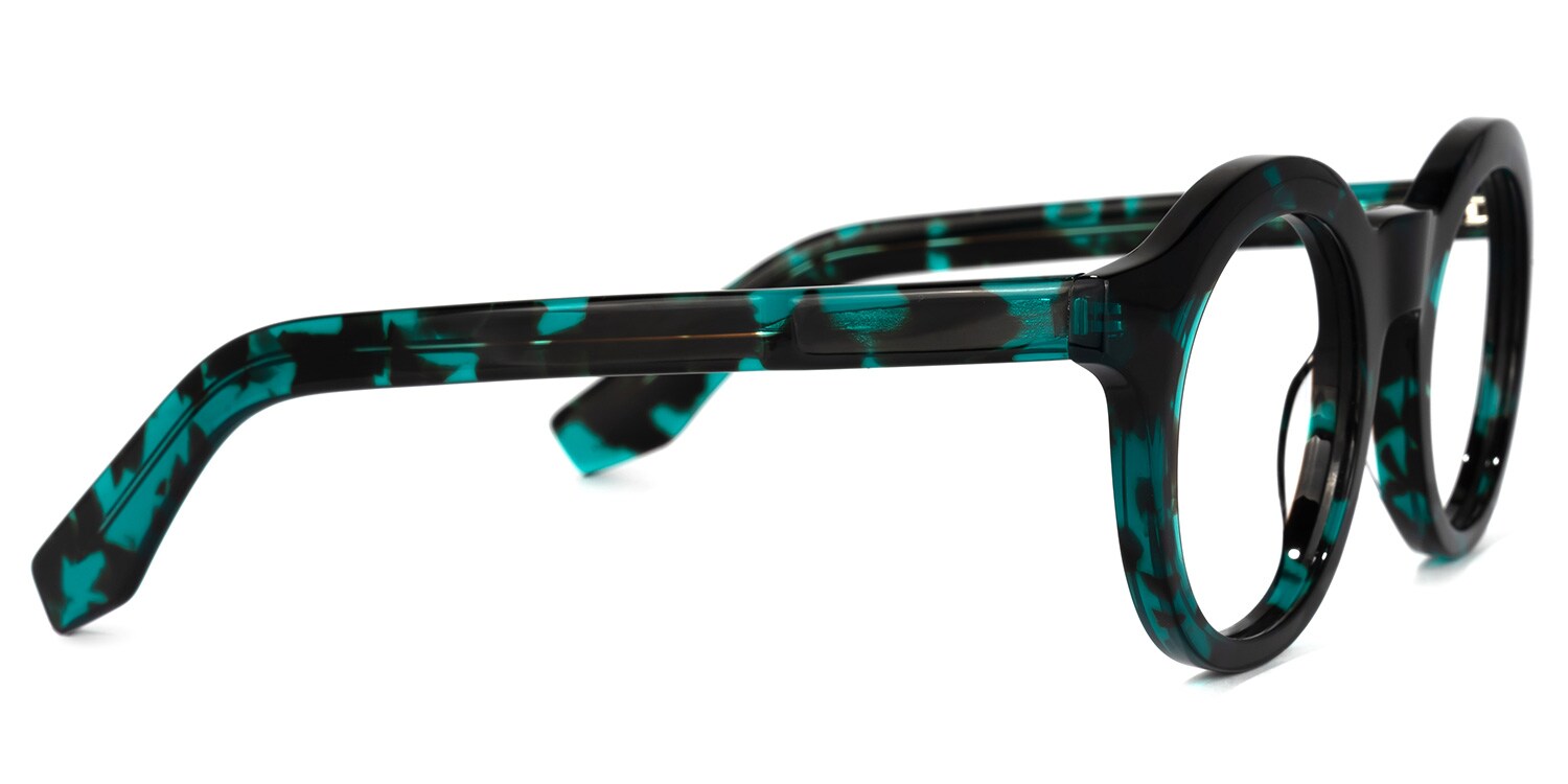 Barger Round Blue-Tortoise Glasses | Zeelool Glasses