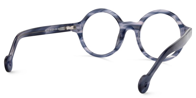 Faithe Round Blue-Gray Glasses | Zeelool Glasses4