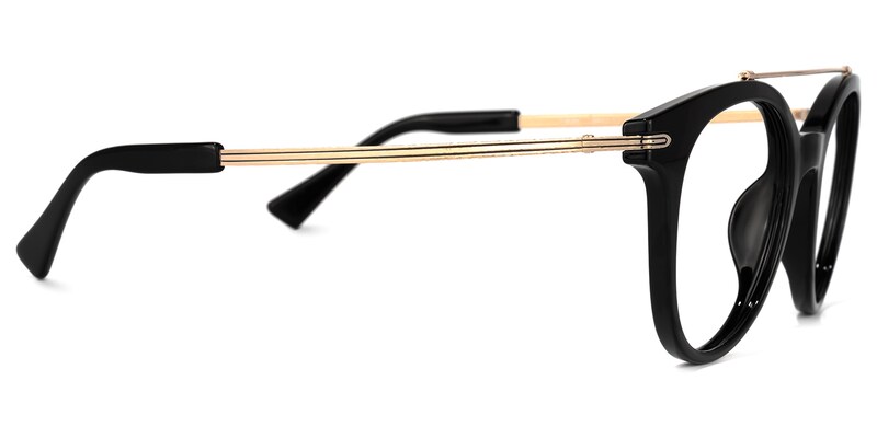 Luisa Round Black Glasses | Zeelool Glasses2