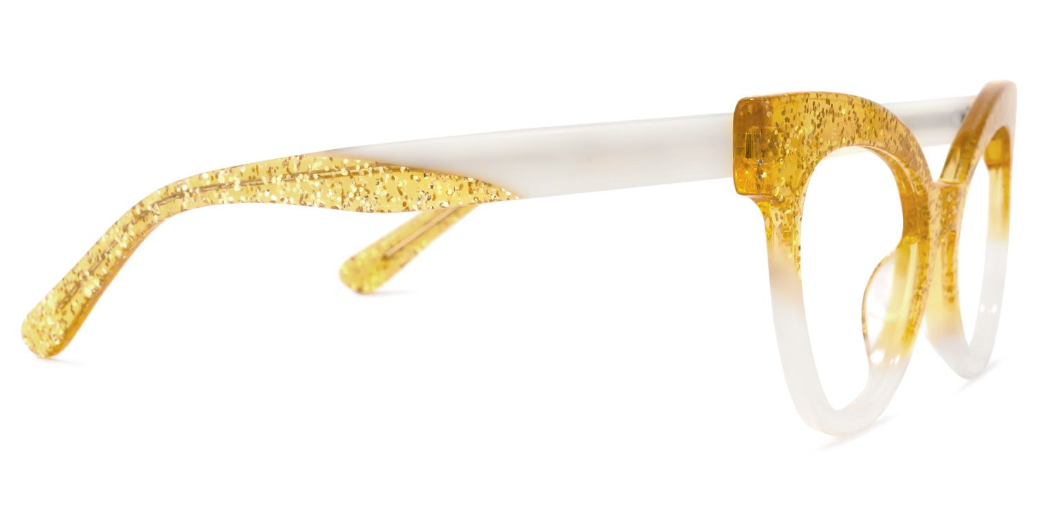 Haydee Cateye Yellow Glasses | Zeelool Glasses2