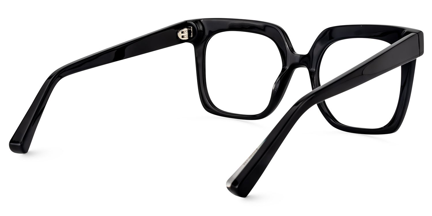 Dexter Square Black Glasses | Zeelool Glasses4