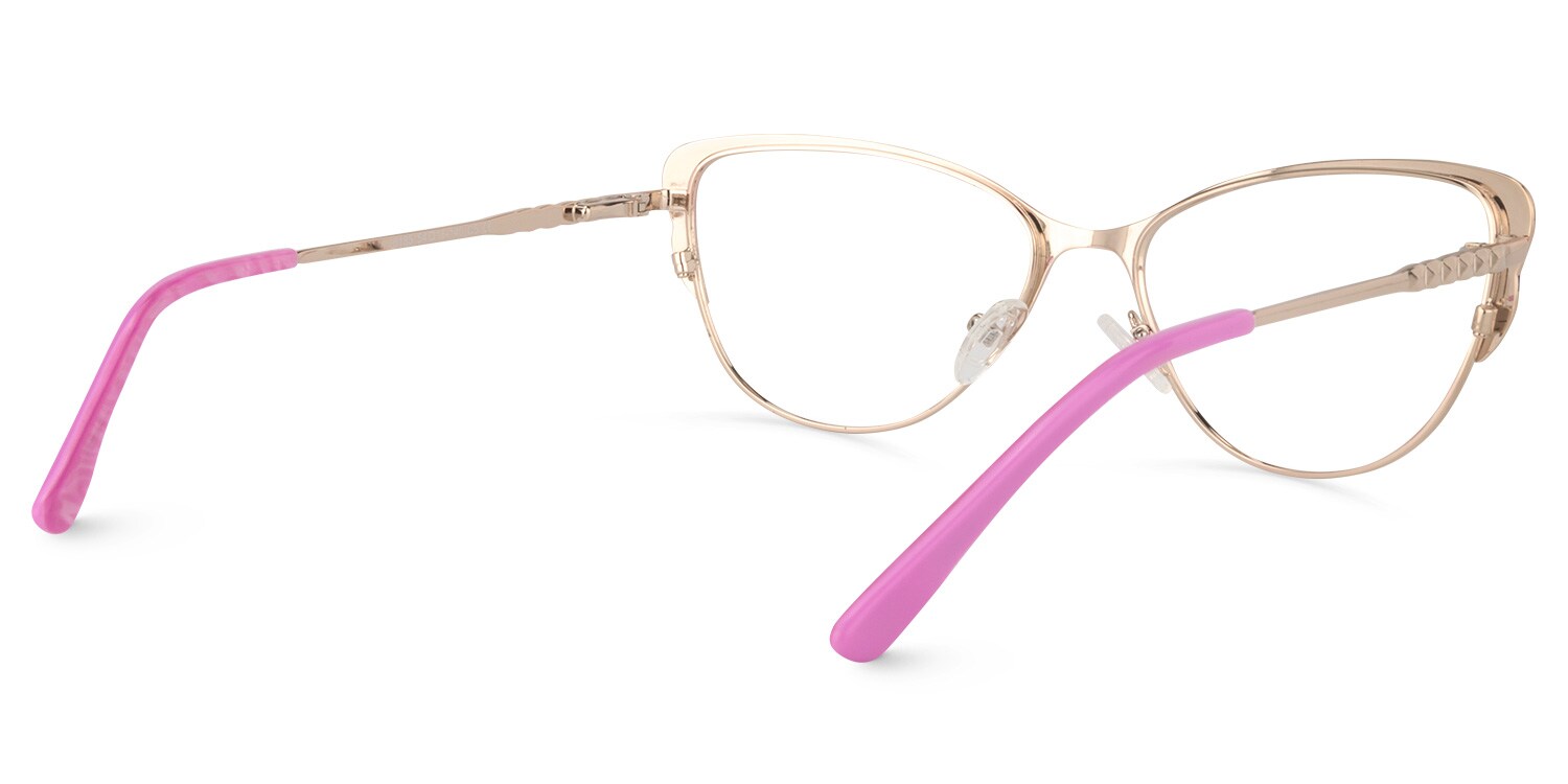 Donald Cat Eye Pink Glasses | Zeelool Glasses4