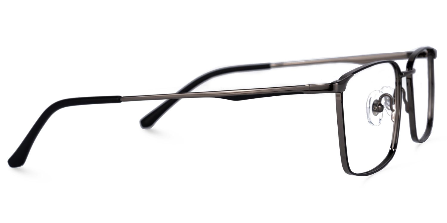 Tyrone Rectangle Tarnish Glasses | Zeelool Glasses2