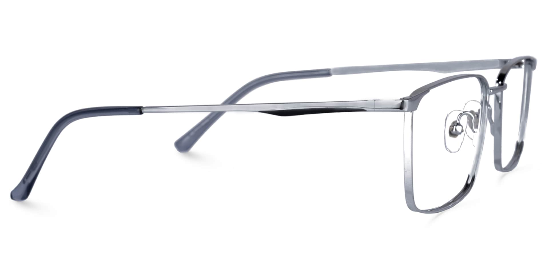 Tyrone Rectangle Silver Glasses | Zeelool Glasses2